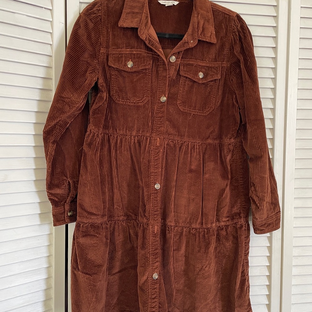 American Eagle Brown Corduroy Shirt